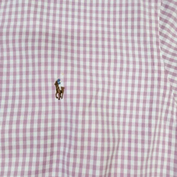 Ralph Lauren Shirt Mens 2XL Pink Check Classic Fit Long Sleeve Button Down - Picture 2 of 7